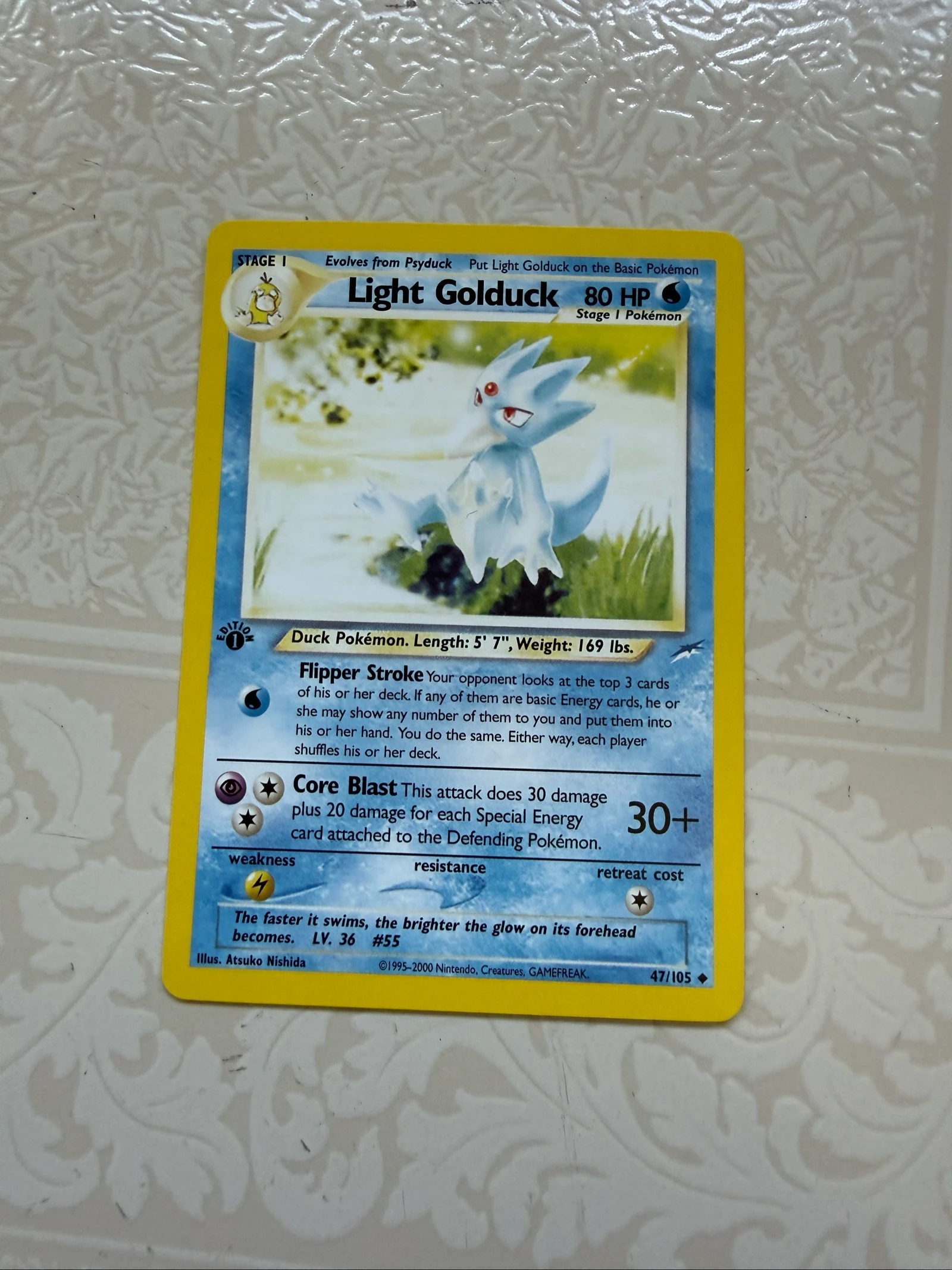 Carta Pokemon light Golduck neo destiny First Edition 